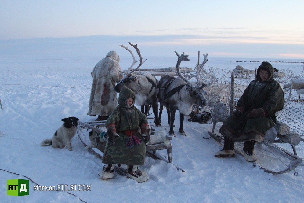 A family of reindeer herders